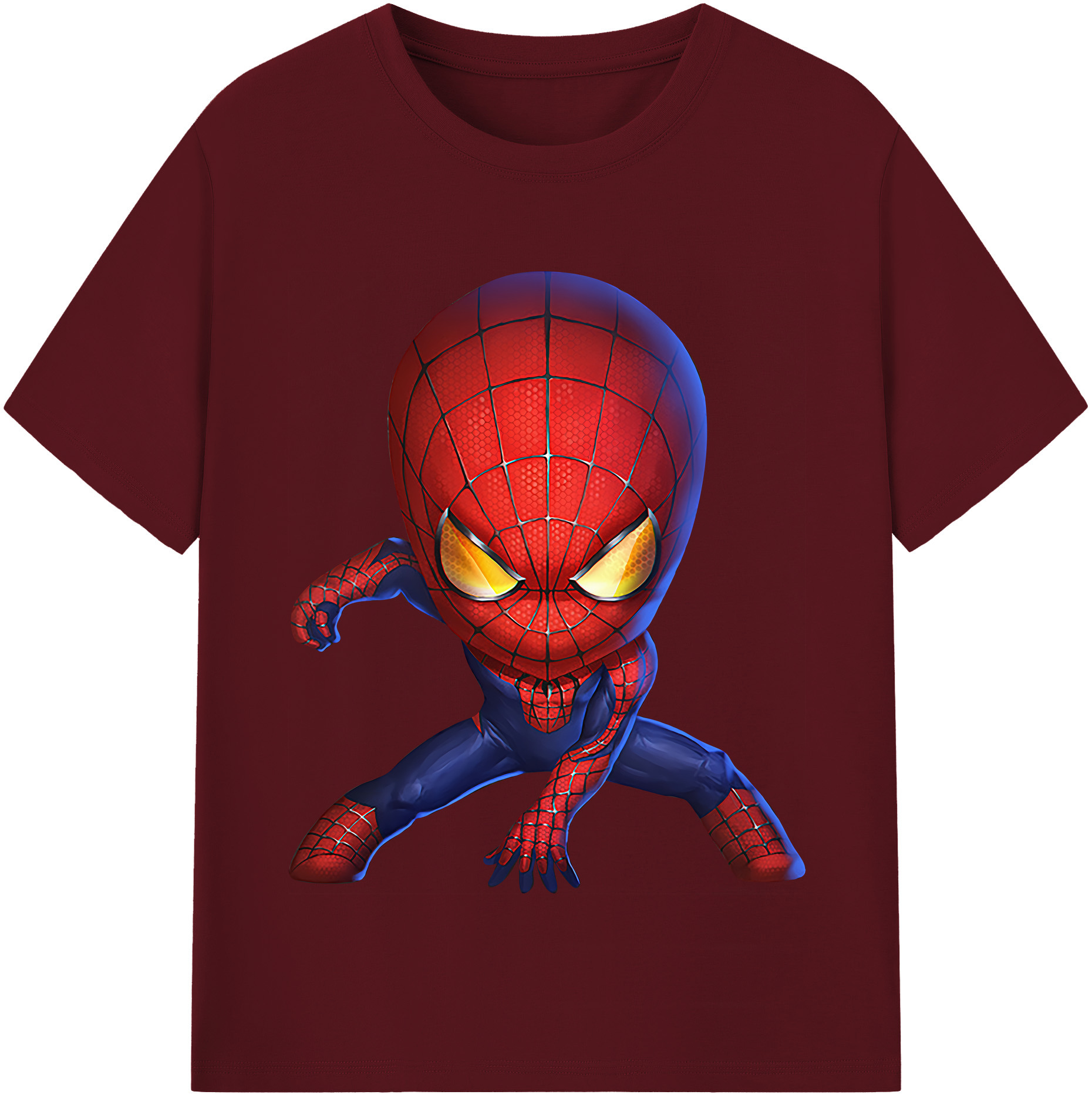 （画像用） Spider Man スパイダーマン 綿100％半袖Tシャツ（フロントプリント）